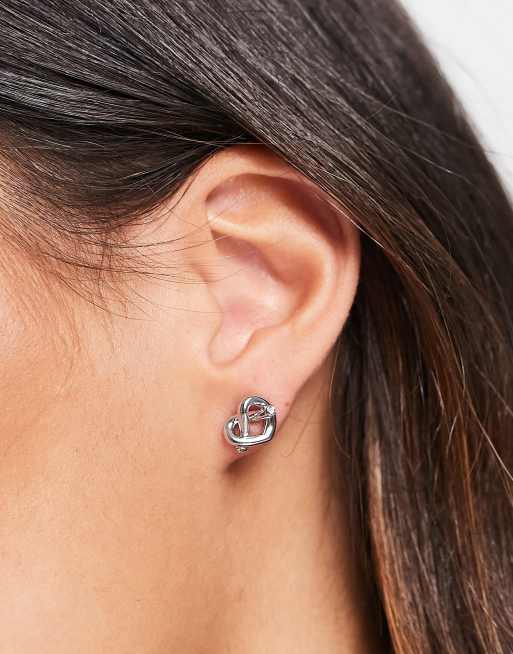 Kate Spade loves me knot stud earrings in silver | ASOS