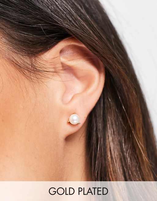 Kate Spade mini stud earrings in gold plate ASOS