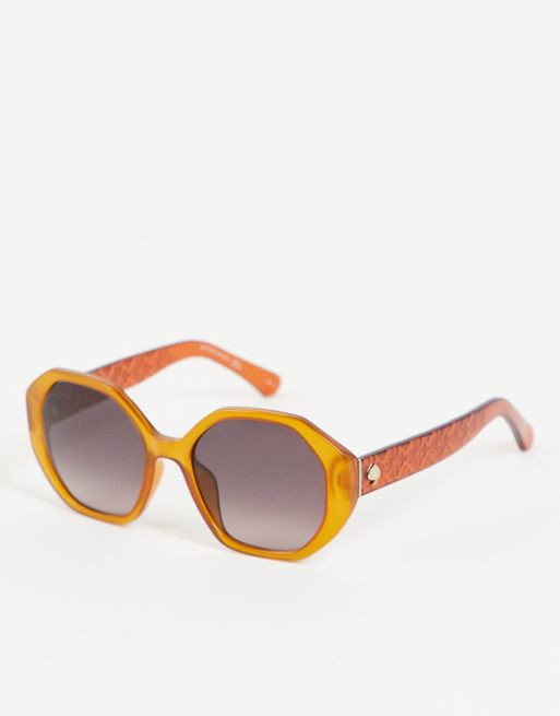 Kate Spade – Mörkorange, runda solglasögon 