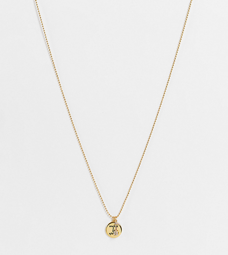 Kate Spade Onward And Upward Pendant Necklace In Gold Plate