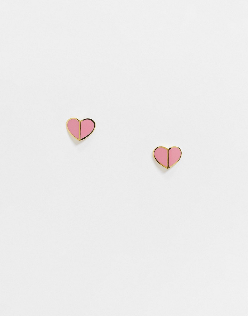 Kate Spade - Oorknopjes met hartjes in roze