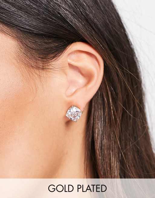 Kate Spade - Orecchini piccoli a bottone quadrati placcati oro