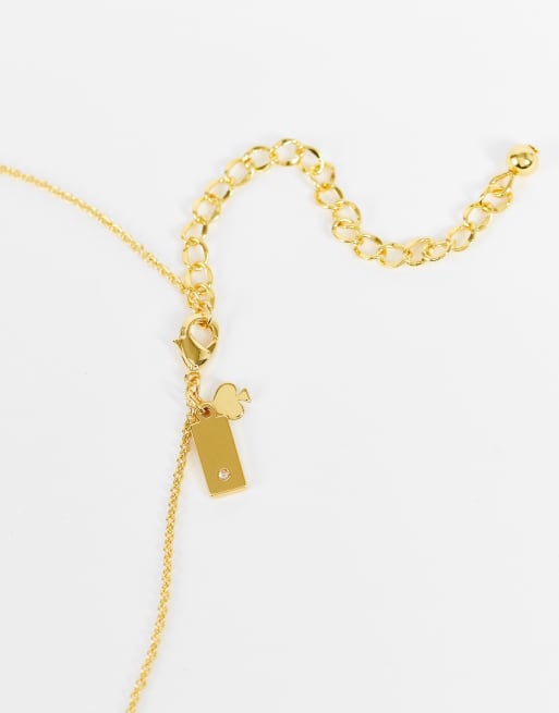 Kate Spade P initial mini pendant in gold | ASOS