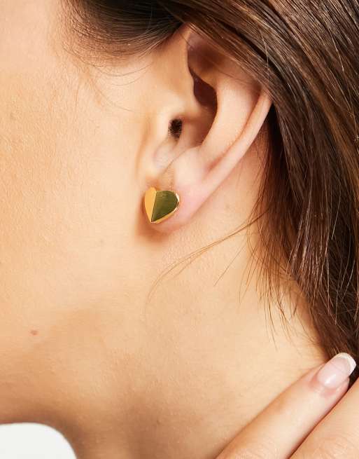 Kate Spade - Petites boucles d'oreilles cœur en plaqué or, 4 de 4
