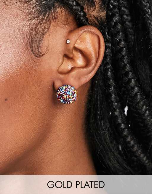 Kate Spade rainbow pave dome stud earrings