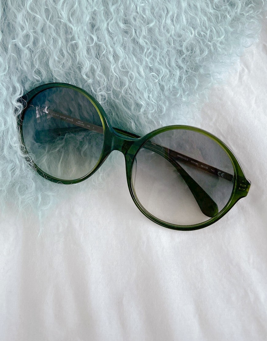 Kate Spade - Ronde zonnebril in groen