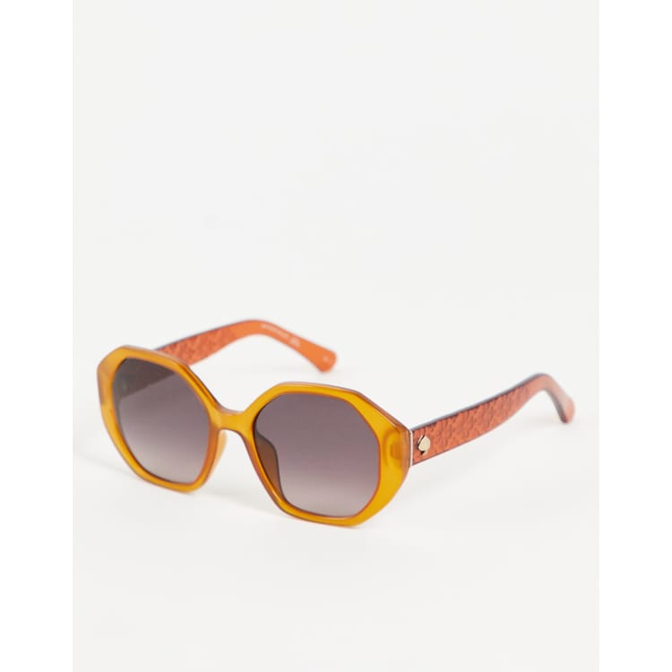 Kate Spade round lens sunglasses in burnt orange | ASOS