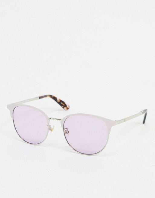 Kate Spade round lens sunglasses in silver