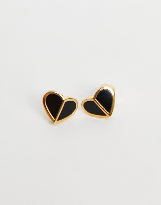 Kate spade deals black heart earrings