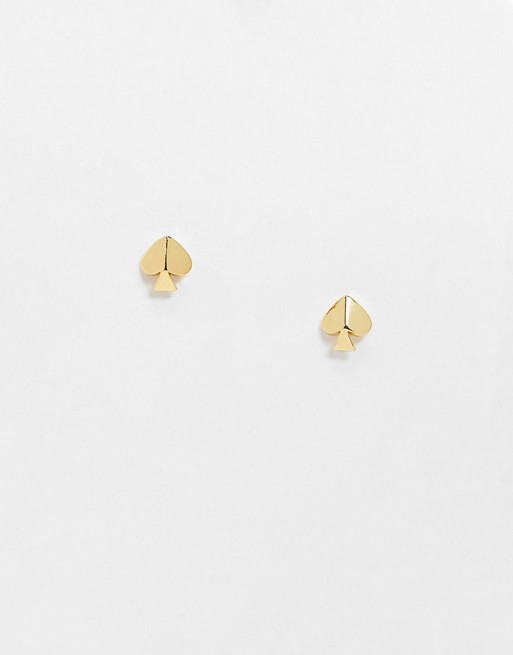 Kate Spade small spade stud earrings in gold