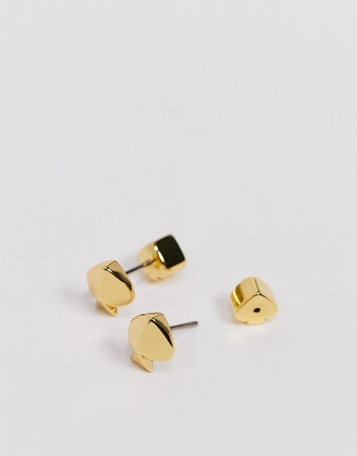 Kate Spade small spade stud earrings in gold | ASOS