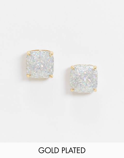 Kate spade gold store glitter earrings