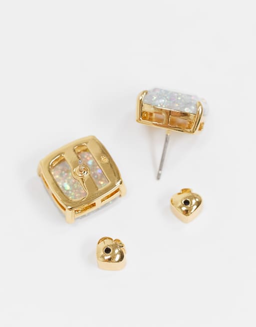 Kate spade gold store glitter earrings