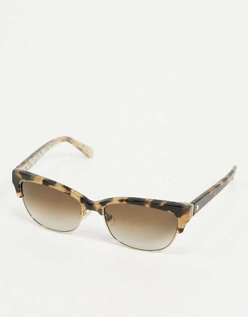 Kate Spade square sunglasses in tortoise shell