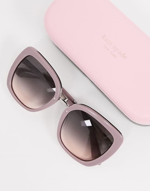 Kate Spade square sunglasses pastel pink