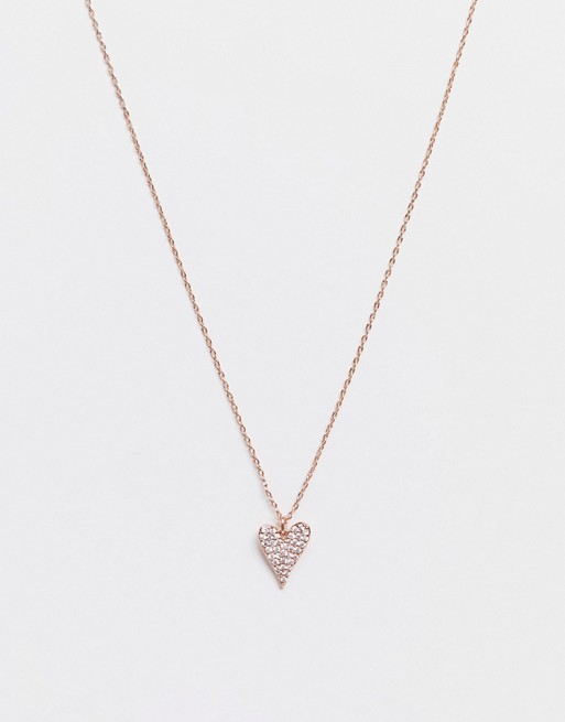 Kate Spade sweetheart mini pendant necklace in rose gold