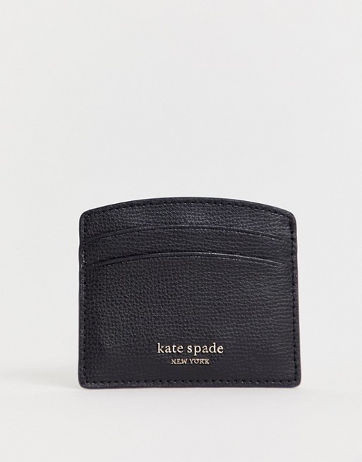 Kate Spade Sylvia leather card holder in black