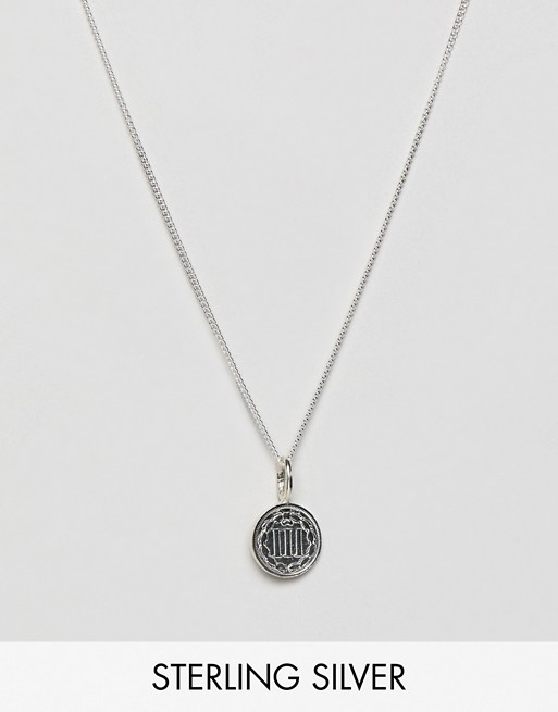 Katie Mullally American Coin necklace in sterling silver