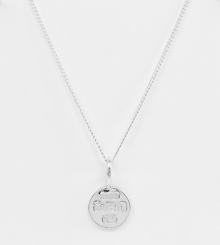 Katie Mullally circle pendant necklace in sterling silver