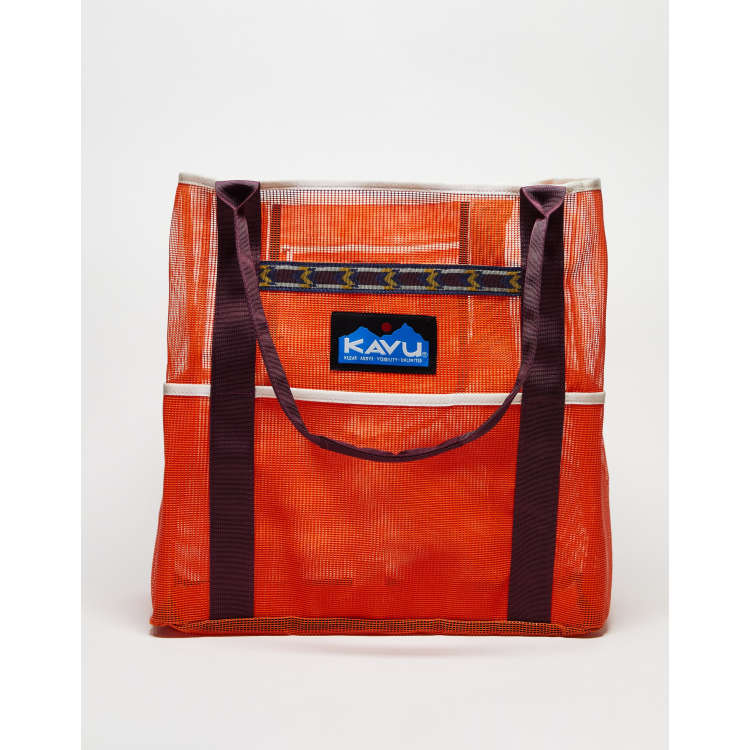 Orange and white hot sale checkered kavu bag