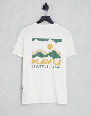 Kavu Backstamp backprint t-shirt in cream