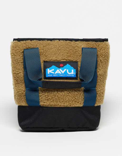 Kavu - Borsa shopping piccola in pile borg verde