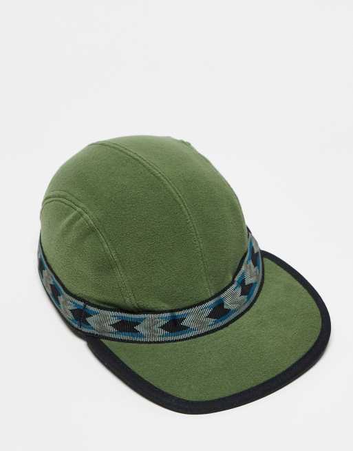 KAVU - Casquette en polaire avec bande - Vert