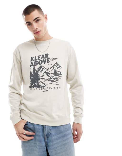 Kavu – Core –Bluza w owsiany kolorze z okrągłym dekoltem