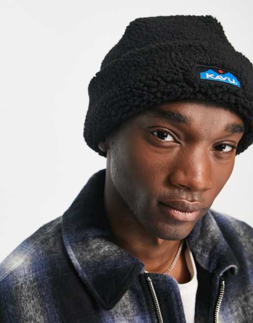 Kavu – Czarna futrzana czapka beanie