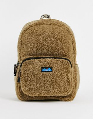 Kavu fleece backpack in brown