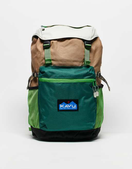 Kavu Funktionaler Rucksack im mehrfarbigen Colourblock Design ASOS