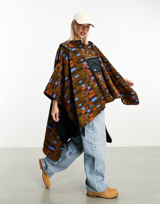 Kavu Hibernator - Poncho con zip - Nero - taglia unica