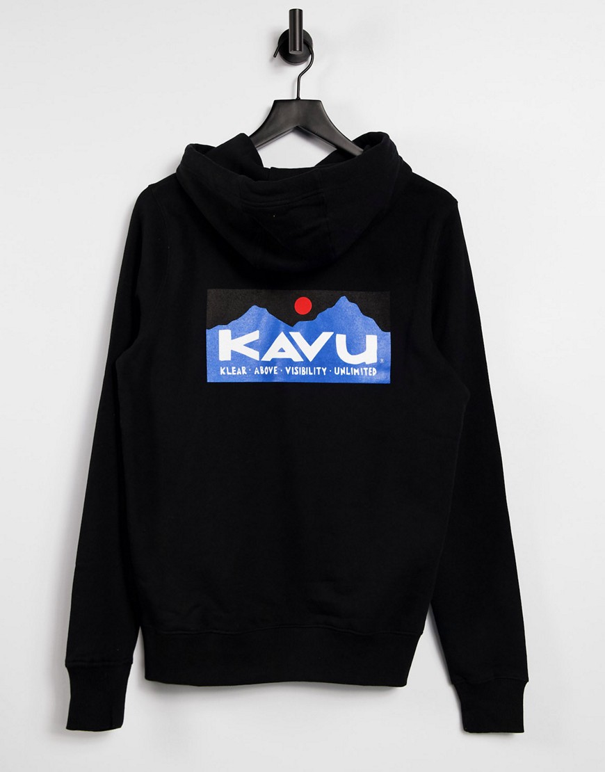 Kavu - Hoodie met 'Klear Above' print op de achterkant in zwart