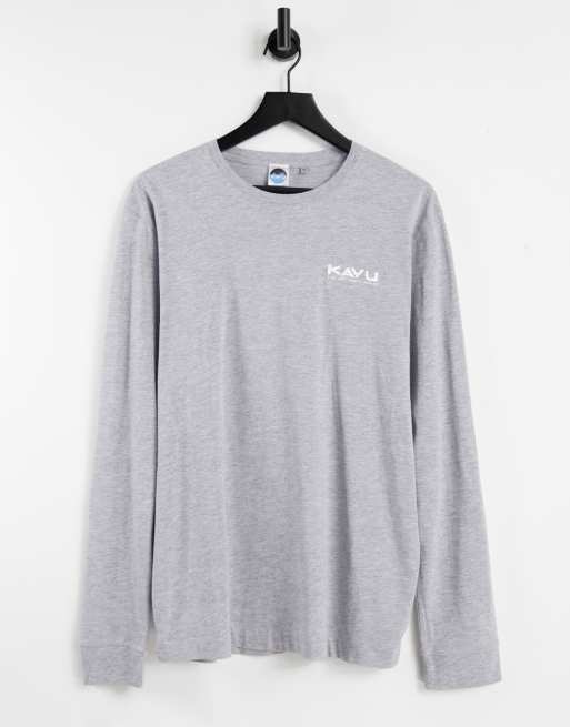 Kavu Klear Above back print long sleeve t-shirt in grey, 2 of 4