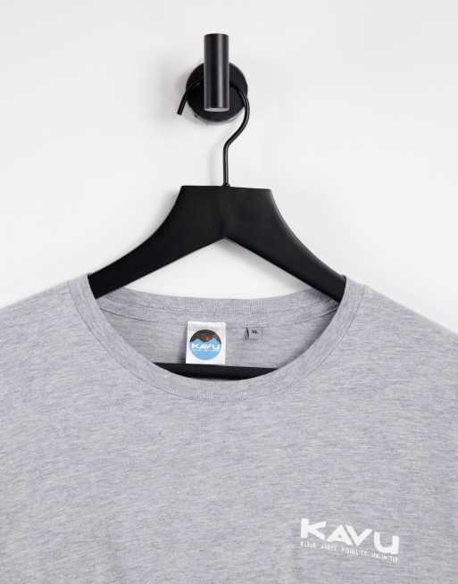 Kavu Klear Above back print long sleeve t-shirt in grey, 4 of 4