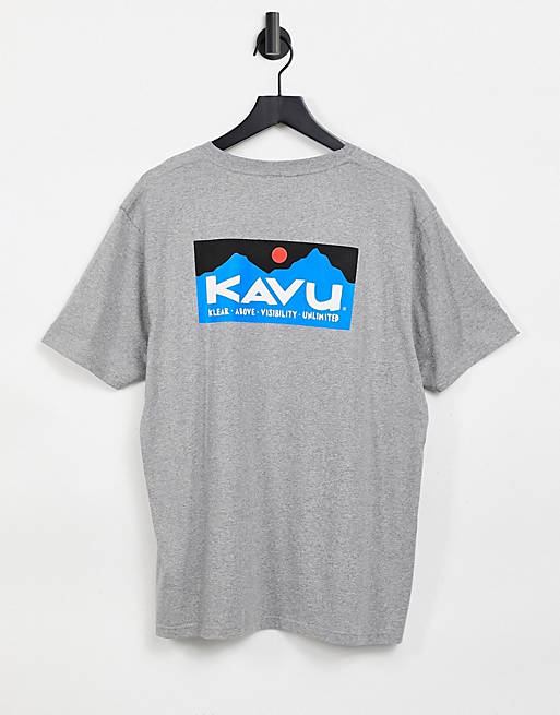 Kavu Klear Above back print t-shirt in grey