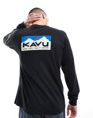 Kavu - Klear Above Etch Art - Langärmliges Shirt in Marineblau-Schwarz