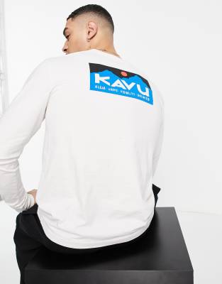 KAVU Kavu Klear Above Etch Art long sleeve t-shirt in white