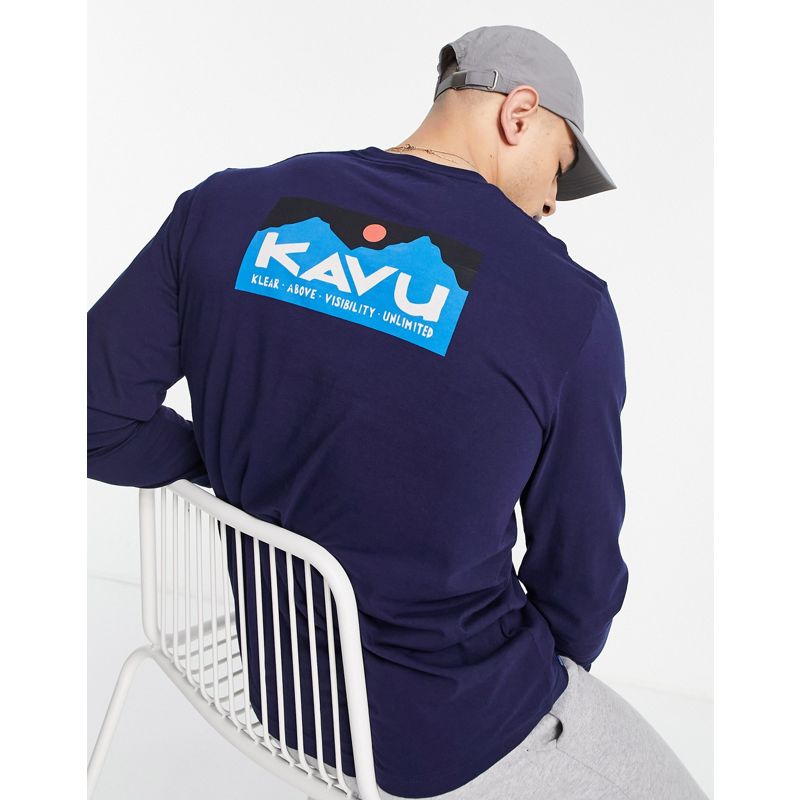 T-shirt stampate Njsm5 Kavu - Klear Above Etch Art - Maglietta a maniche lunghe blu navy