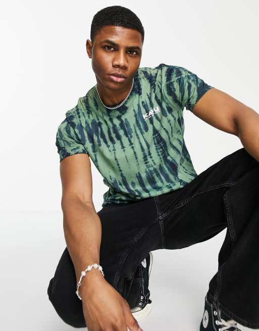 Kavu – Klear Above Etch Art – Zielony T-shirt z efektem tie-dye