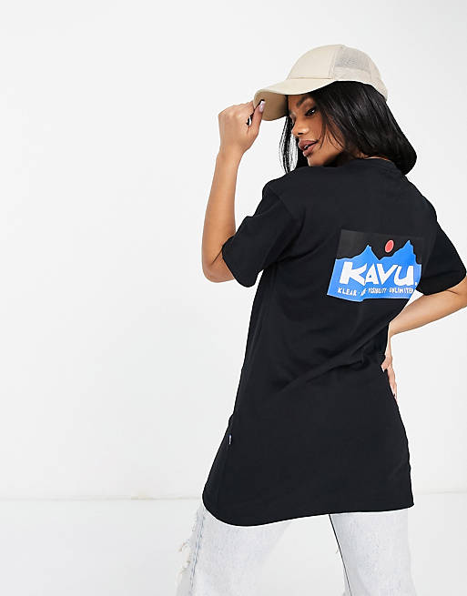 Kavu Klear above t-shirt in black 