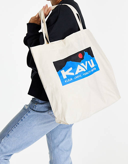 Kavu Klear Above tote in ivory 