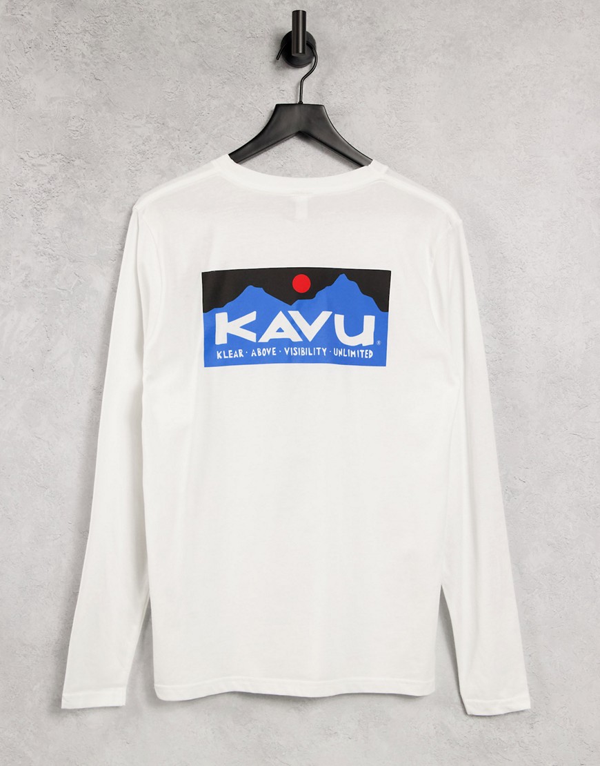 Kavu – Klear Above – Vit t-shirt med lång ärm-Vita