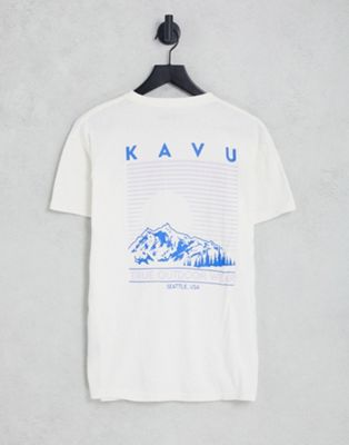 Kavu Landscape backprint t-shirt in cream