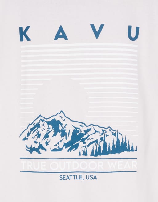 Kavu – Ljuslila t-shirt med landskapstryck baktill, 3 av 4