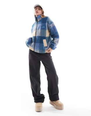 Polaire Quechua bleu à carreaux – toucher doux - Vêtements