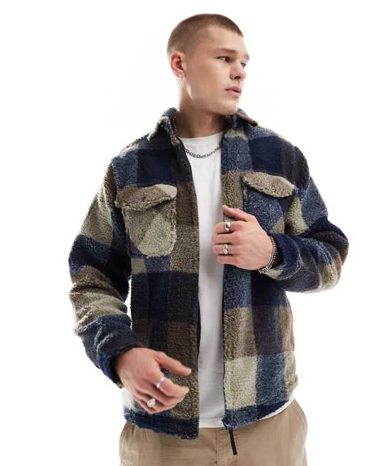 Kavu Mccord Creek Giacca beige a quadri con zip ASOS