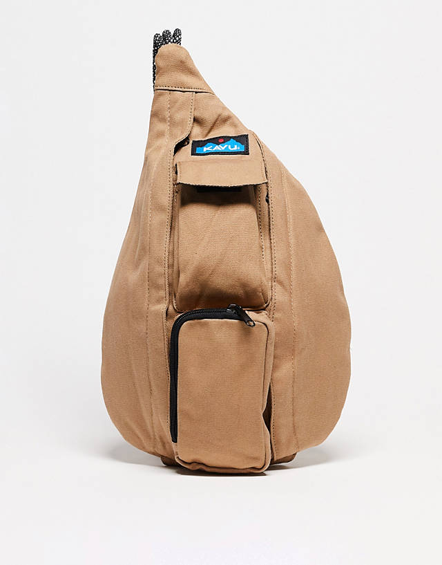KAVU - mini one shoulder rope bag in tan