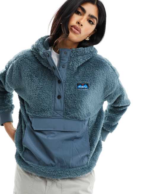 Teal Aztec Fleece Pullover Hoodie – Western Edge, Ltd.