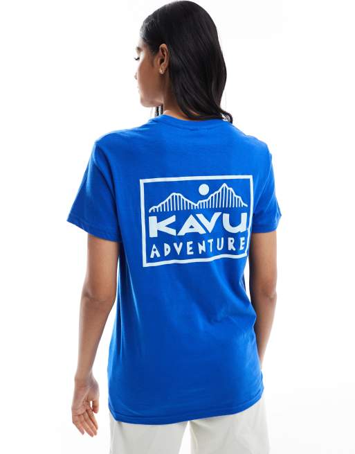 Kavu Multi t-shirt in blue Exclusive at ASOS, 4 of 4